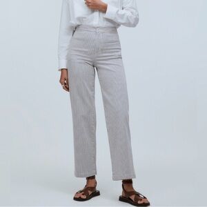 Madewell Blue Striped Pants